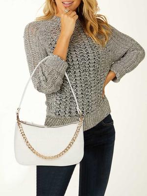 white leatherette (pu) sling bag - 18462731 - Standard Image - 5