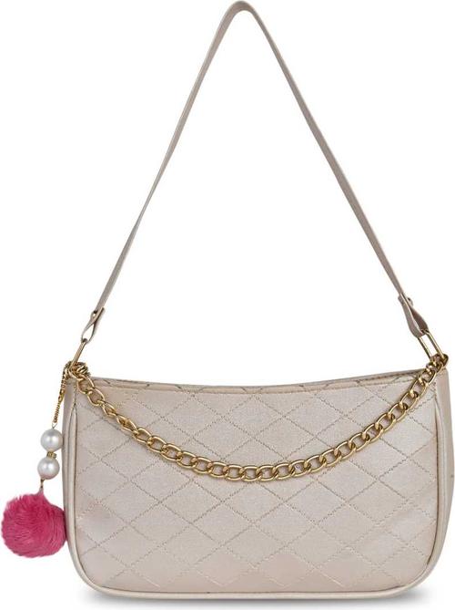 silver leatherette (pu) sling bag - 18462737 - Standard Image - 1