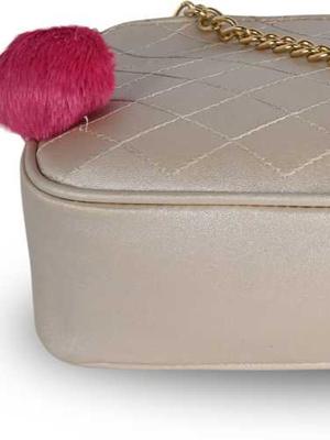 silver leatherette (pu) sling bag - 18462737 - Standard Image - 3