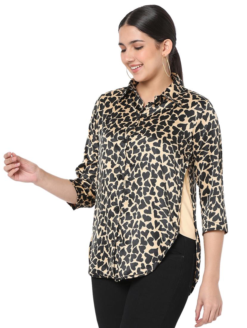 curved hem printed shirt - 18463238 - Zoom Image - 2