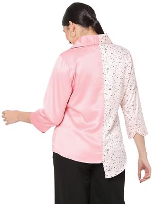 asymmetric hem color block shirt - 18463247 - Standard Image - 3
