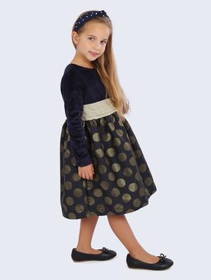 girls navy blue printed frock - 18463523 - Standard Image - 3