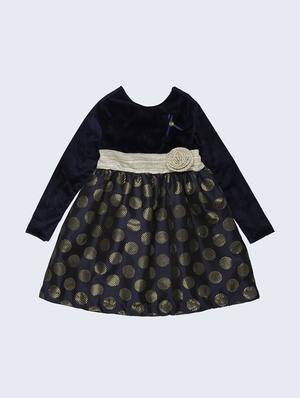 girls navy blue printed frock - 18463523 - Standard Image - 5