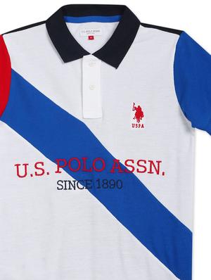 boys white color block t-shirt - 18463988 - Standard Image - 3