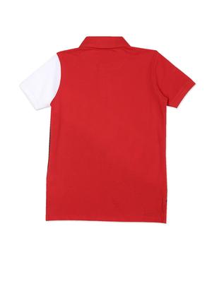 boys maroon color block t-shirt - 18464001 - Standard Image - 2