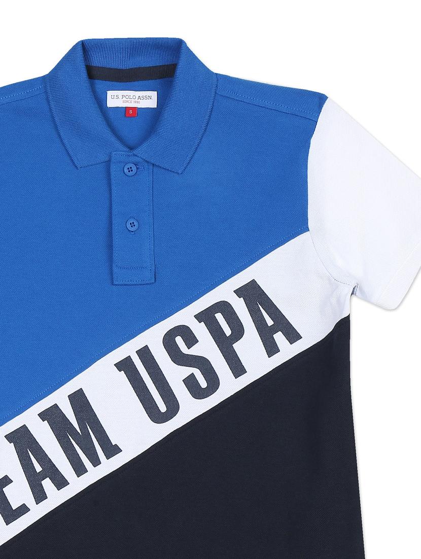 boys blue color block t-shirt - 18464002 - Zoom Image - 4