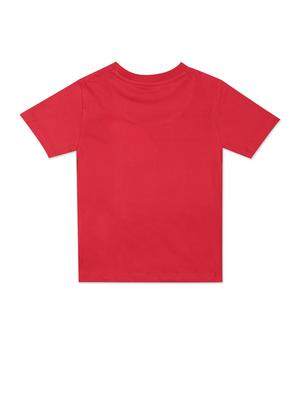 boys red crew neck striped t-shirt - 18464106 - Standard Image - 2
