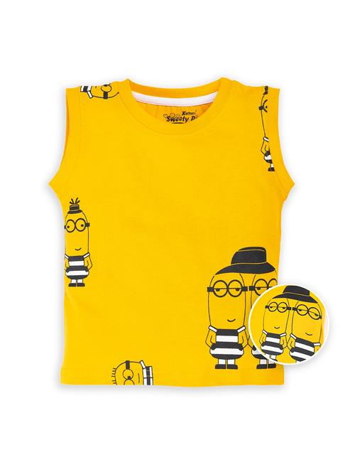 boys yellow graphic t-shirt - 18464796 - Standard Image - 1