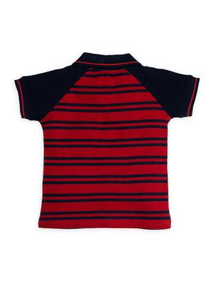 boys polo neck striped t-shirt - 18464802 - Standard Image - 2