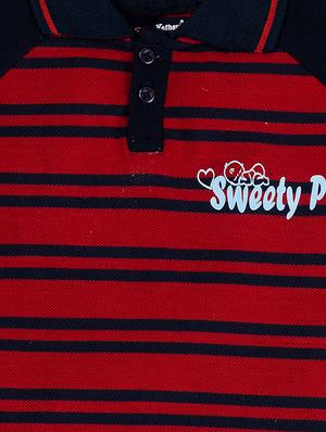 boys polo neck striped t-shirt - 18464802 - Standard Image - 3