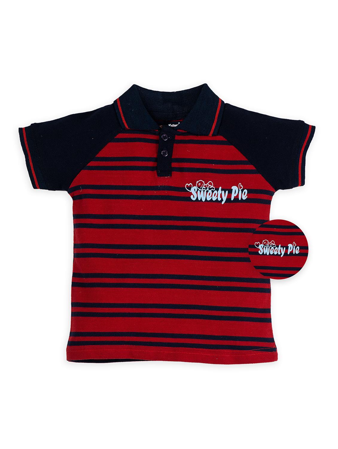 boys polo neck striped t-shirt - 18464802 - Zoom Image - 1