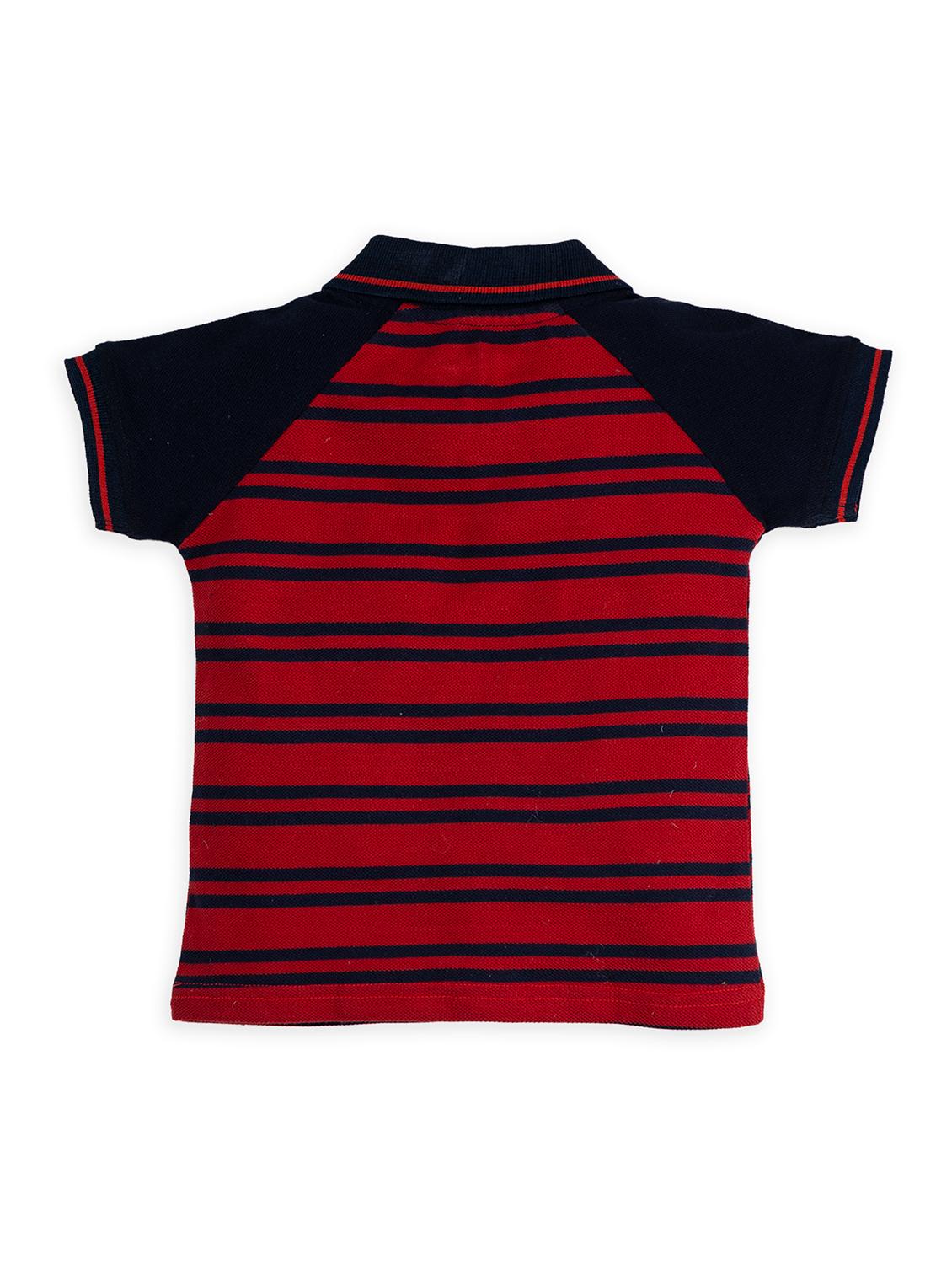 boys polo neck striped t-shirt - 18464802 - Zoom Image - 2