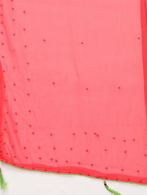 tassel detailed embellished saree with blouse - 18465564 - Standard Image - 4