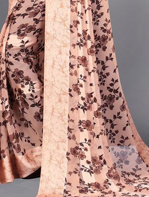 floral printed saree with blouse - 18465635 - Standard Image - 4