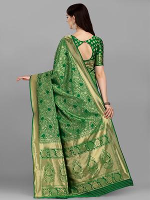 jacquard work paithani saree with blouse - 18465807 - Standard Image - 2