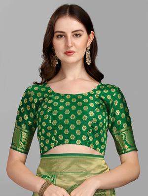 jacquard work paithani saree with blouse - 18465807 - Standard Image - 3