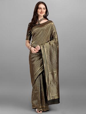 jacquard work maheshwari saree with blouse - 18465822 - Standard Image - 2