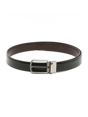 plain gunmetal leather belt - 18465850 - Standard Image - 3