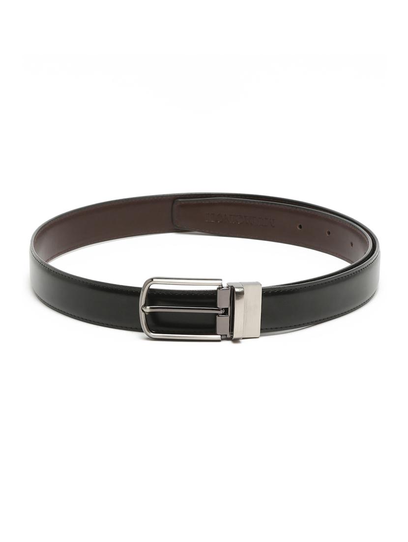 plain gunmetal leather belt - 18465850 - Zoom Image - 3