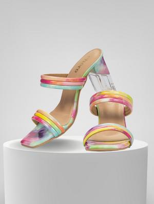 women printed slip on sandal - 18465914 - Standard Image - 2