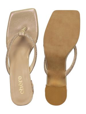 peach embellished toe separator sandal - 18465940 - Standard Image - 5