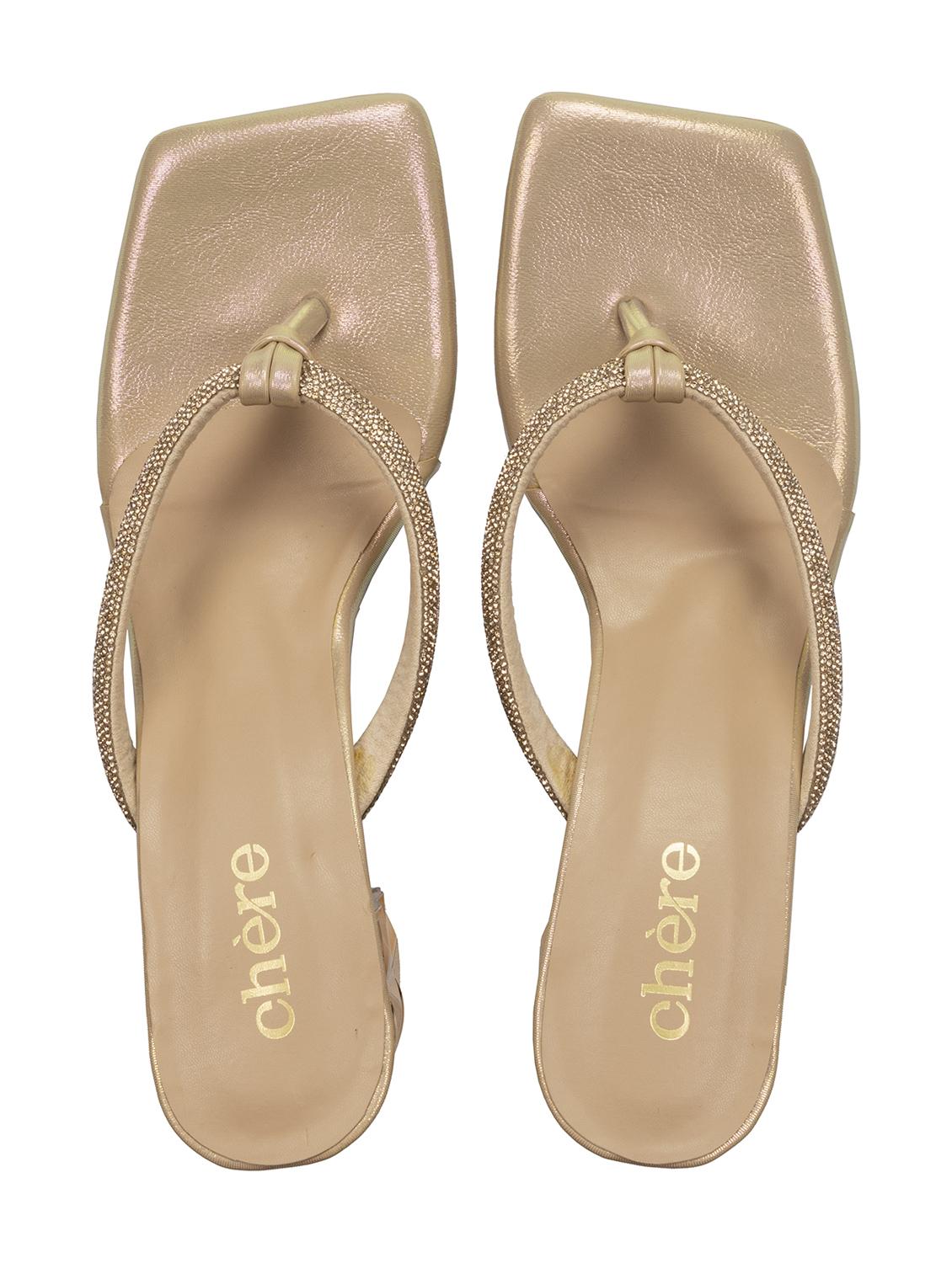 peach embellished toe separator sandal - 18465940 - Zoom Image - 4