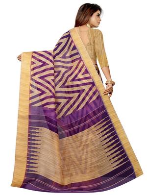chevron printed saree with blouse - 18466201 - Standard Image - 2