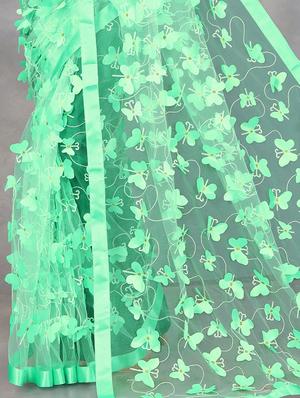 lace detailed applique work saree with blouse - 18466264 - Standard Image - 4