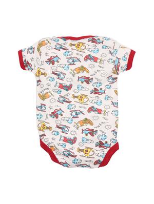 pack of 3 multi colored printed onesies - 18467153 - Standard Image - 4
