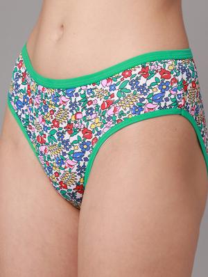multi colored floral bikini panty - 18468080 - Standard Image - 6