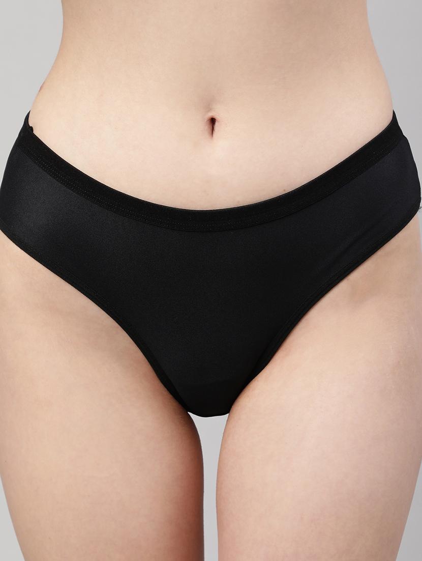 black solid bikini panty - 18468133 - Zoom Image - 5