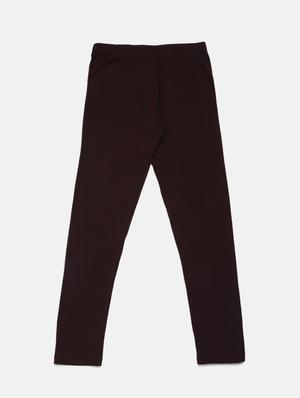 girls brown solid legging - 18468204 - Standard Image - 2