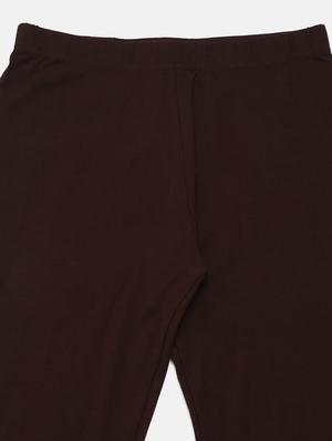 girls brown solid legging - 18468204 - Standard Image - 4