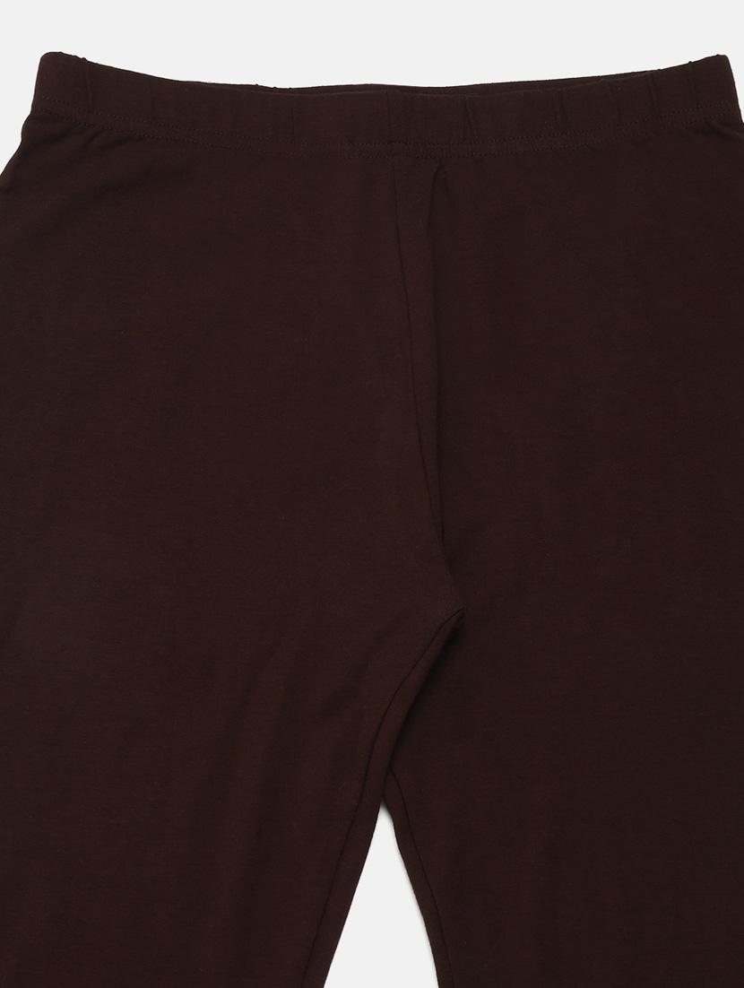 girls brown solid legging - 18468204 - Zoom Image - 4
