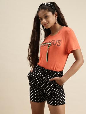 girls black polka dot shorts - 18468217 - Standard Image - 3