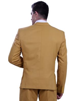mustard single breasted two piece suit set - 18468923 - Standard Image - 3
