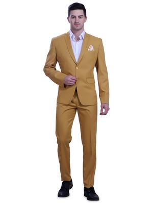 mustard single breasted two piece suit set - 18468923 - Standard Image - 4