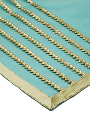 women sea green gotta patti net dupatta - 18468963 - Standard Image - 3