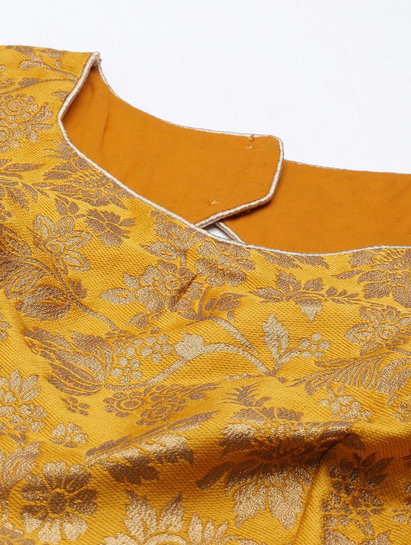 jacquard woven design saree blouse - 18469158 - Zoom Image - 4