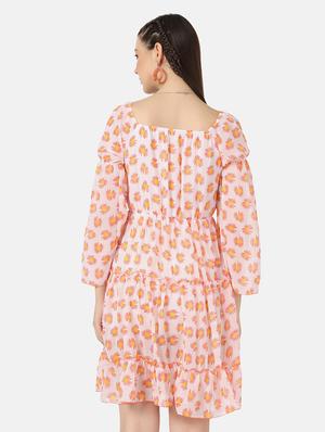 v-neck floral tiered dress - 18469285 - Standard Image - 3