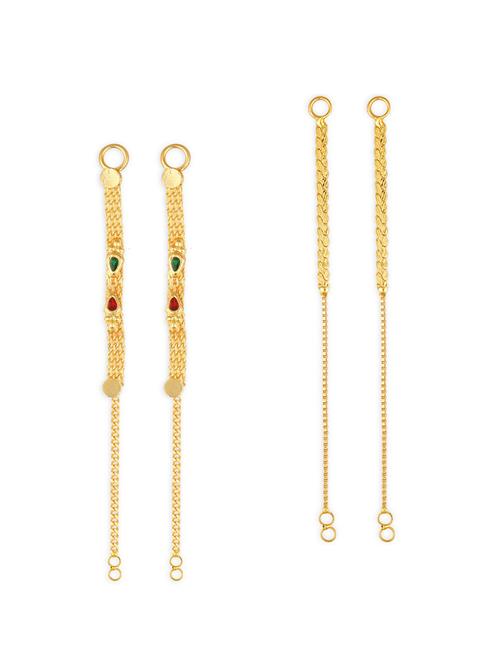 set of 2 gold plated single layer ear cuff earrings - 18469482 - Standard Image - 1