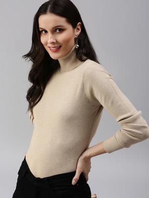 turtle neck solid regular top - 18469877 - Standard Image - 2