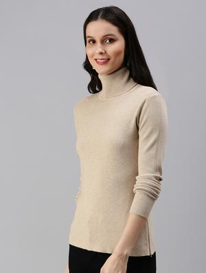 turtle neck solid regular top - 18469877 - Standard Image - 3