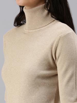 turtle neck solid regular top - 18469877 - Standard Image - 5