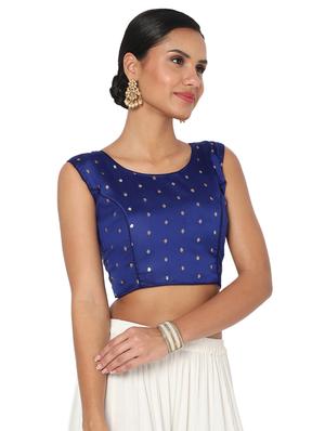 blue brocade blouse - 18470114 - Standard Image - 2