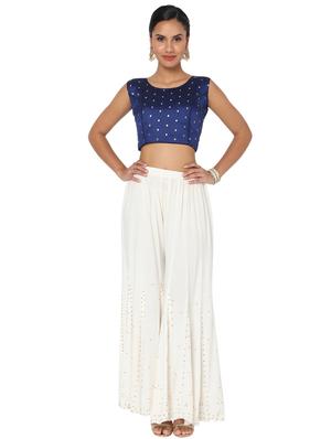 blue brocade blouse - 18470114 - Standard Image - 5