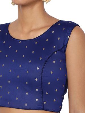 blue brocade blouse - 18470114 - Standard Image - 6
