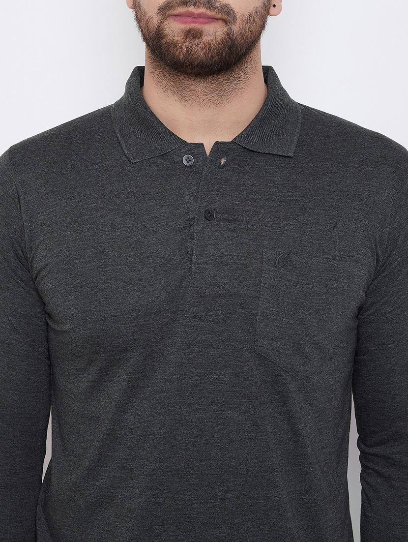 charcoal-grey polo t-shirt - 18470263 - Zoom Image - 5