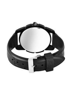 kajaru jew_52_k_1220 black om mahadev bracelet with black dial and pu black strap fancy look analog with quartz watch - 18470705 - Standard Image - 4