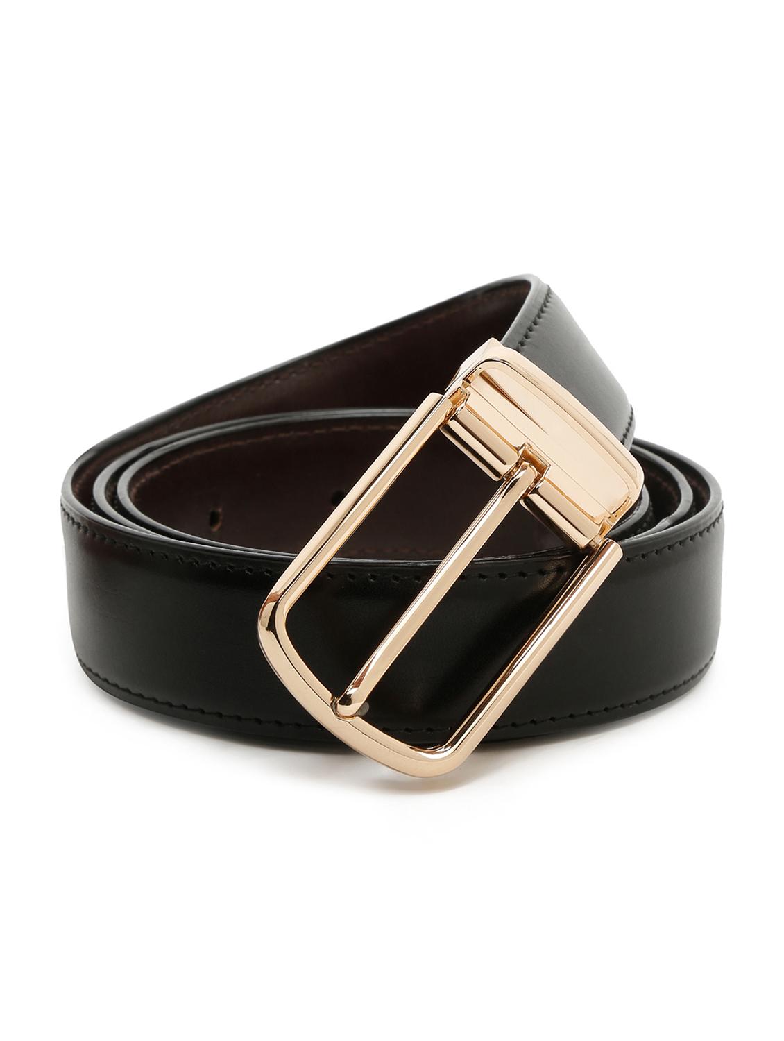 plain black leather belt - 18470781 - Zoom Image - 3